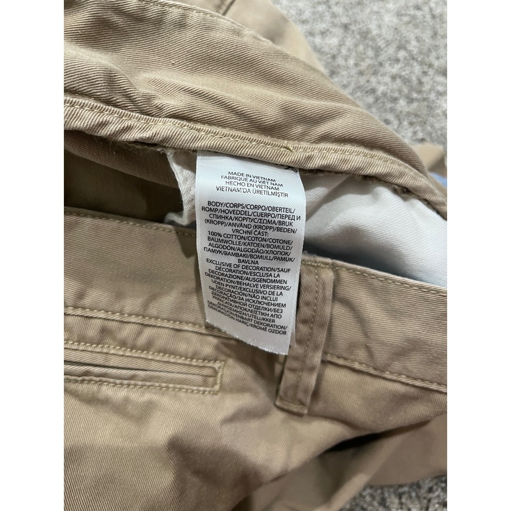 Polo Ralph Lauren Mens Classic Fit Khaki Tan Cotton Chino Shorts Size 52 Big - Picture 6 of 6